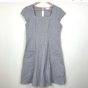 🚫SOLD!! Mata Traders Gray Striped Dress🚫